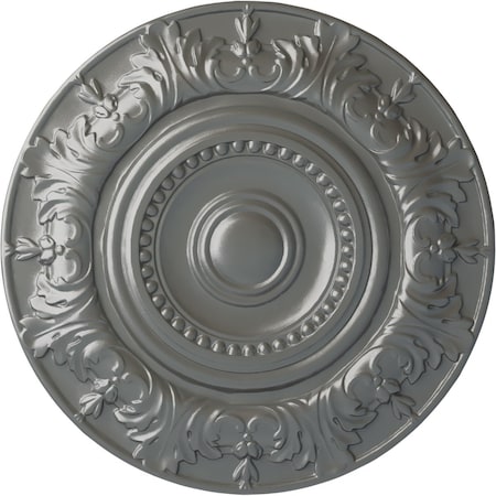Ekena Millwork Biddix Ceiling Medallion (Fits Canopies up to 7 1/2"), Hand-Painted Silver, 20 7/8"OD x 1 1/4"P CM20BXSLS